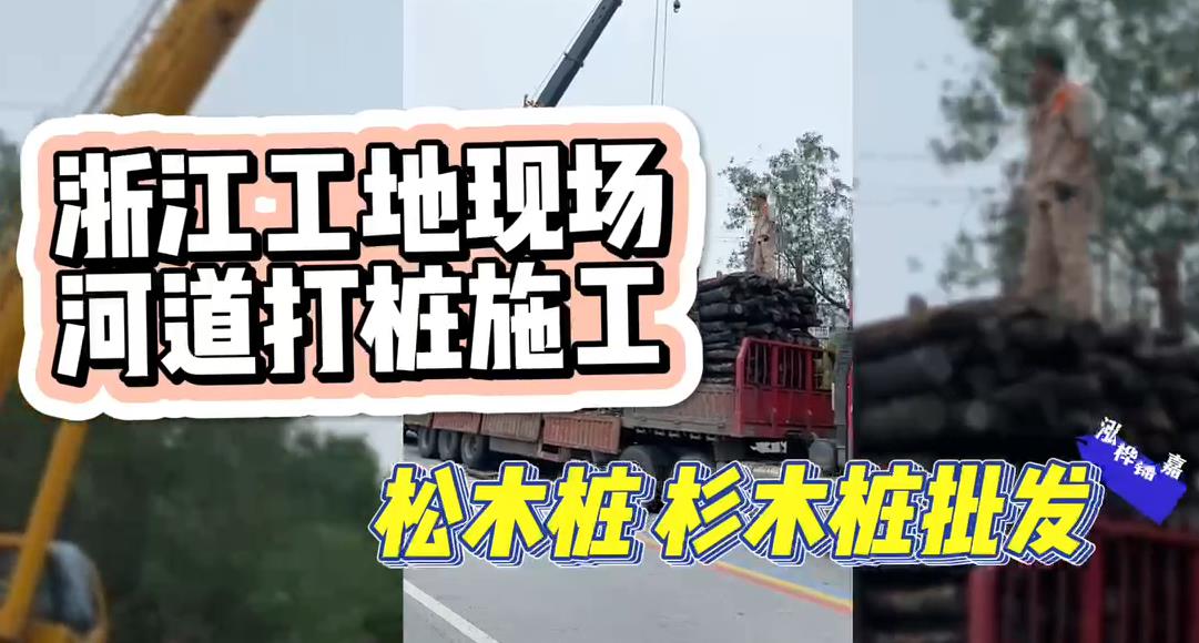 木樁廠家承接松木樁、杉木樁工地施工與批發視頻
